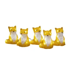 LED-Leuchtfigur Fuchs, 5er-Set als Kette