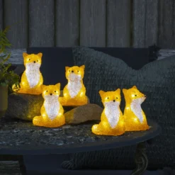 LED-Leuchtfigur Fuchs, 5er-Set als Kette