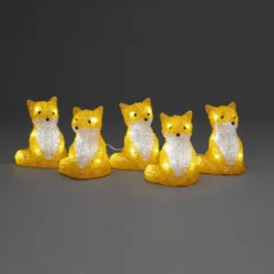 LED-Leuchtfigur Fuchs, 5er-Set als Kette