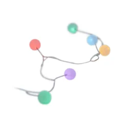 LED-Lichterkette Ally Ball Cluster, bunt, 14-flg., Batterie