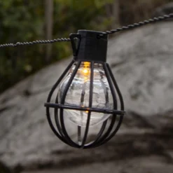 LED-Lichterkette Cage, schwarz/transparent