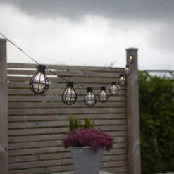 LED-Lichterkette Cage, schwarz/transparent