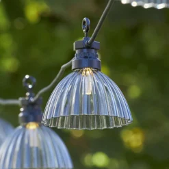 LED-Lichterkette Circus Shade mit 12 Schirmen grau