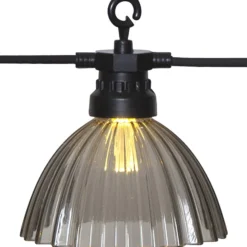 LED-Lichterkette Circus Shade mit 12 Schirmen grau