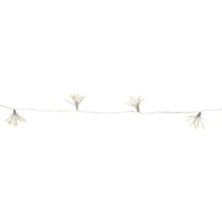 LED-Lichterkette Dew Drop Flower, silber, 140 cm, Batterie