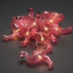 LED-Lichterkette Flamingos, batteriebetrieben