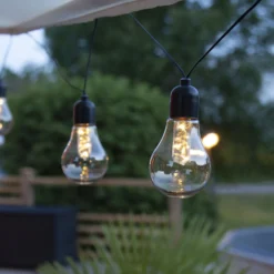 LED-Lichterkette Glow, Batterie, klar