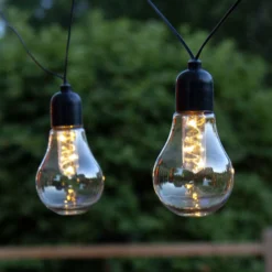 LED-Lichterkette Glow, Batterie, klar