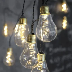 LED-Lichterkette Glow, Glas, klar