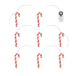 LED-Lichterkette Hannah Candy Cane rot