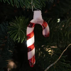 LED-Lichterkette Hannah Candy Cane rot