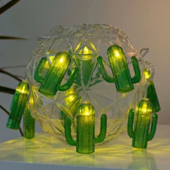 LED-Lichterkette Kakteen, batteriebetrieben