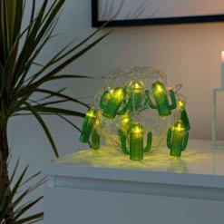 LED-Lichterkette Kakteen, batteriebetrieben