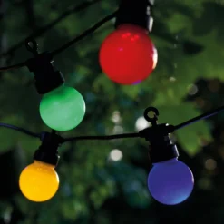 LED-Lichterkette Lucas Start-Set bunt, 10-fl., Solar/Stecker