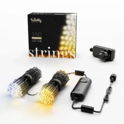 LED-Lichterkette Twinkly CCT, 250-fl. 20 m schwarz