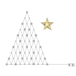 LED-Lichtervorhang Star 55-flammig