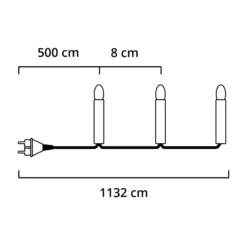 LED-Mini-Lichterkettefür außen 80fl. warmweiß