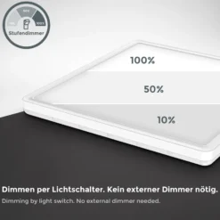 LED-Panel Eki, 29 x 29 cm, weiß, Step-dim, Backlight, 4.000K