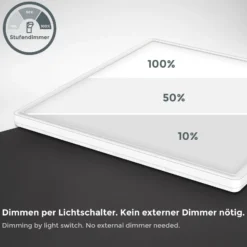 LED-Panel Eki, 42 x 42 cm, weiß, Step-dim, Backlight, 4.000K