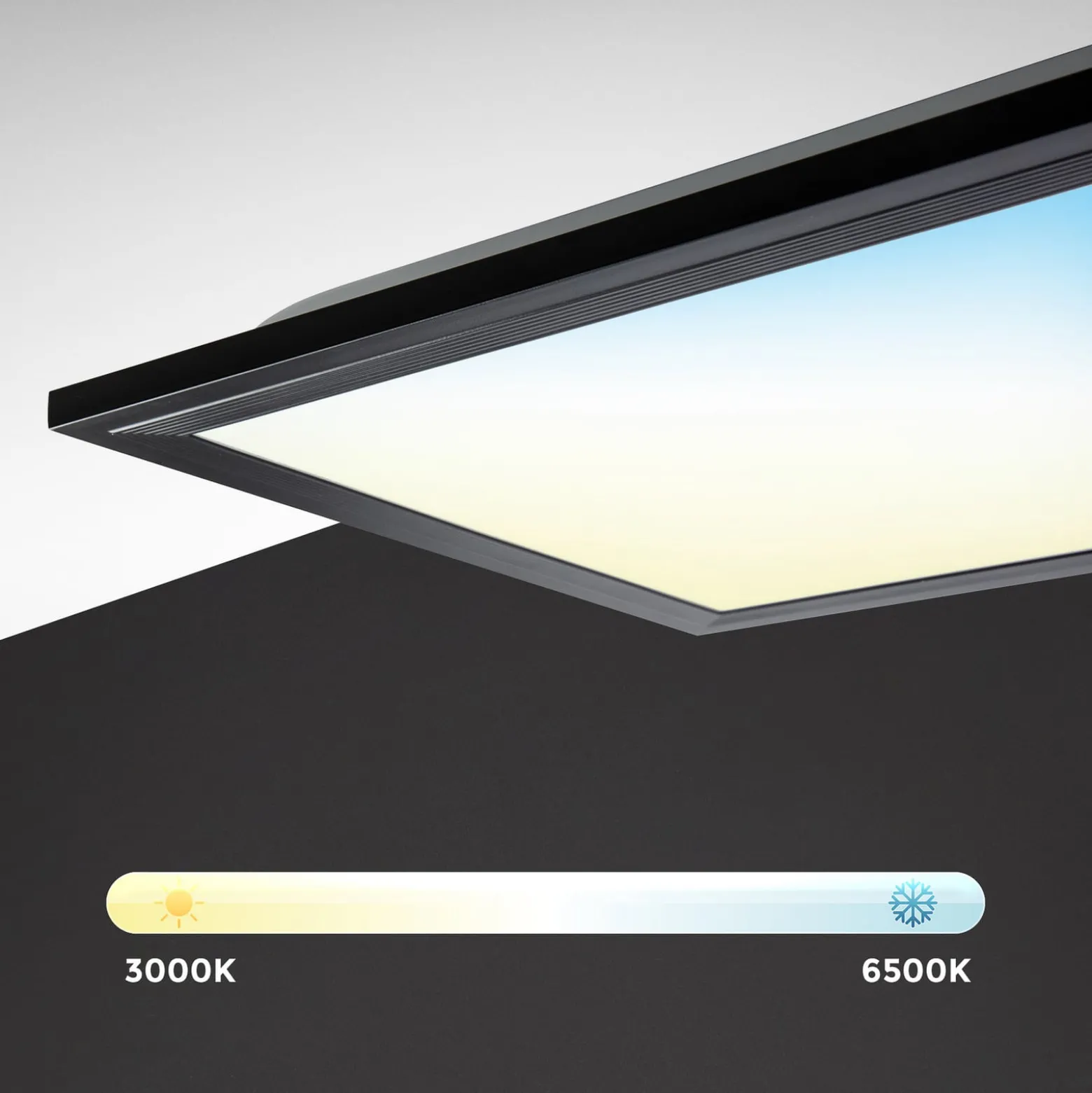 LED-Panel Odin Remote CCT, 100 x 25 cm, schwarz