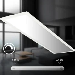 LED-Panel Piatto CCT, IP44, 100 x 25 cm, Fernbedienung, weiß