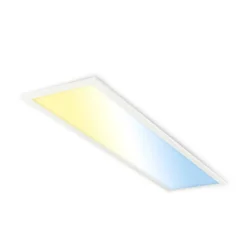 LED-Panel Piatto CCT, IP44, 100 x 25 cm, Fernbedienung, weiß