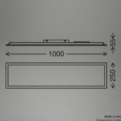 LED-Panel Piatto CCT, IP44, 100 x 25 cm, Fernbedienung, weiß
