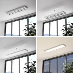 LED-Panel PRO OFFICE SANO, 153 x 33 cm, dim, weiß Metall CCT