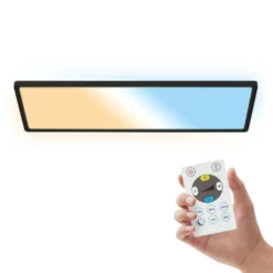 LED-Panel Shallow Remote CCT, 58 x 20 cm, schwarz, Backlight