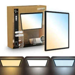 LED-Panel Shallow Remote CCT, 42 x 42 cm, schwarz, Backlight