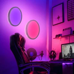 LED-Panel Slim Remote RGBW, Ø 29 cm, schwarz, Backlight