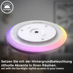 LED-Panel Slim Remote RGBW, Ø 29 cm, schwarz, Backlight