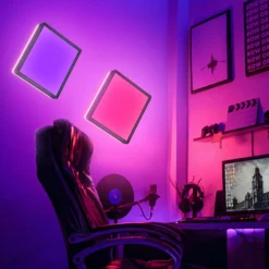 LED-Panel Slim Remote RGBW, 29 x 29 cm, schwarz, Backlight
