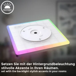 LED-Panel Slim Remote RGBW, 29 x 29 cm, schwarz, Backlight