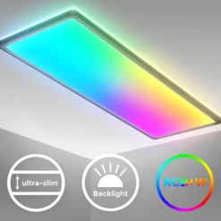 LED-Panel Slim Remote RGBW, 58 x 20 cm, schwarz, Backlight
