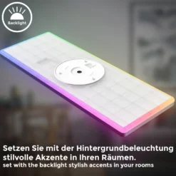 LED-Panel Slim Remote RGBW, 58 x 20 cm, schwarz, Backlight