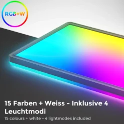 LED-Panel Slim Remote RGBW, 58 x 20 cm, schwarz, Backlight