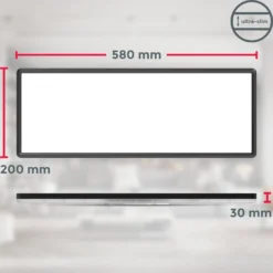 LED-Panel Slim Remote RGBW, 58 x 20 cm, schwarz, Backlight