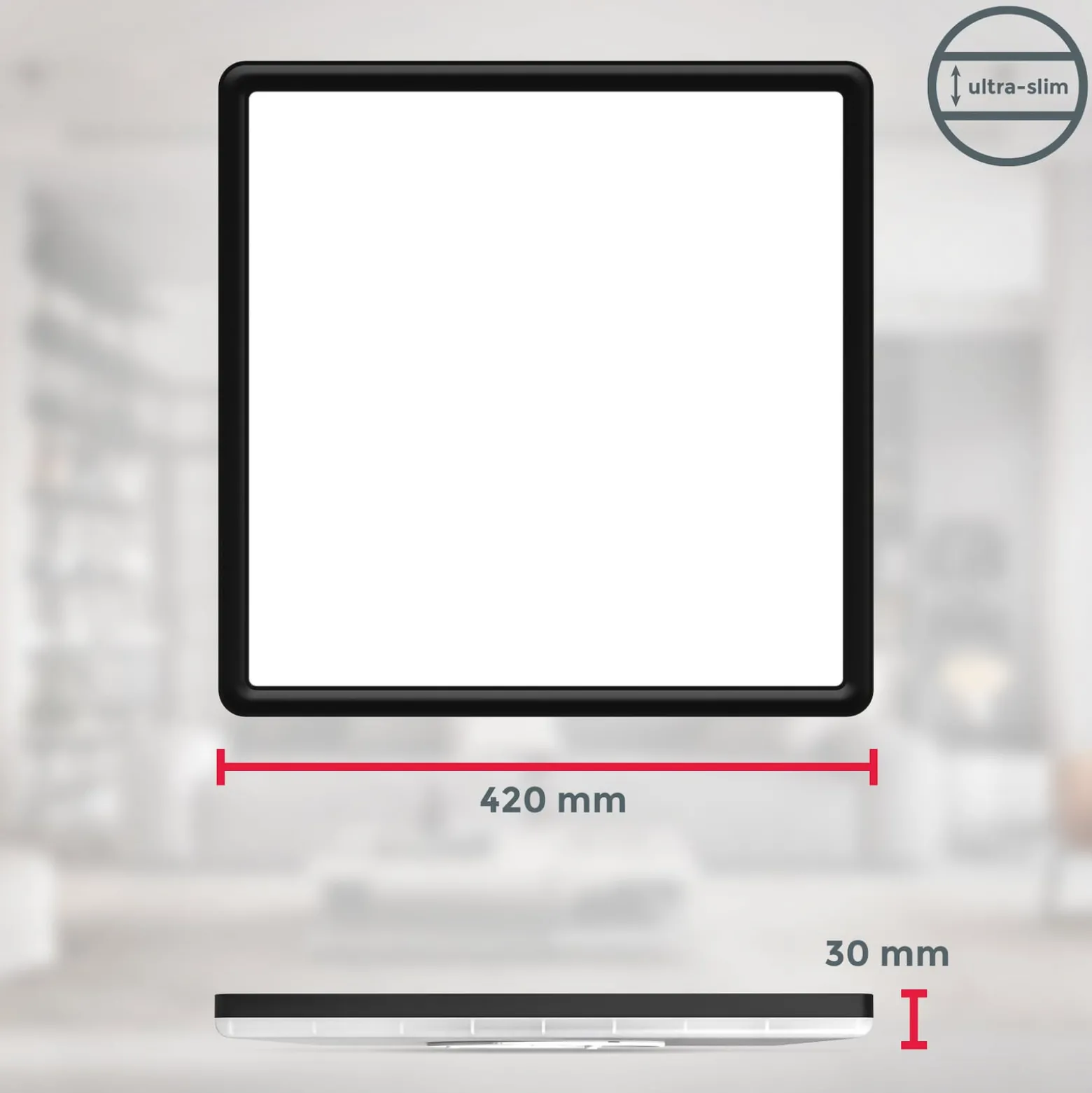 LED-Panel Slim Remote RGBW, 42 x 42 cm, schwarz, Backlight
