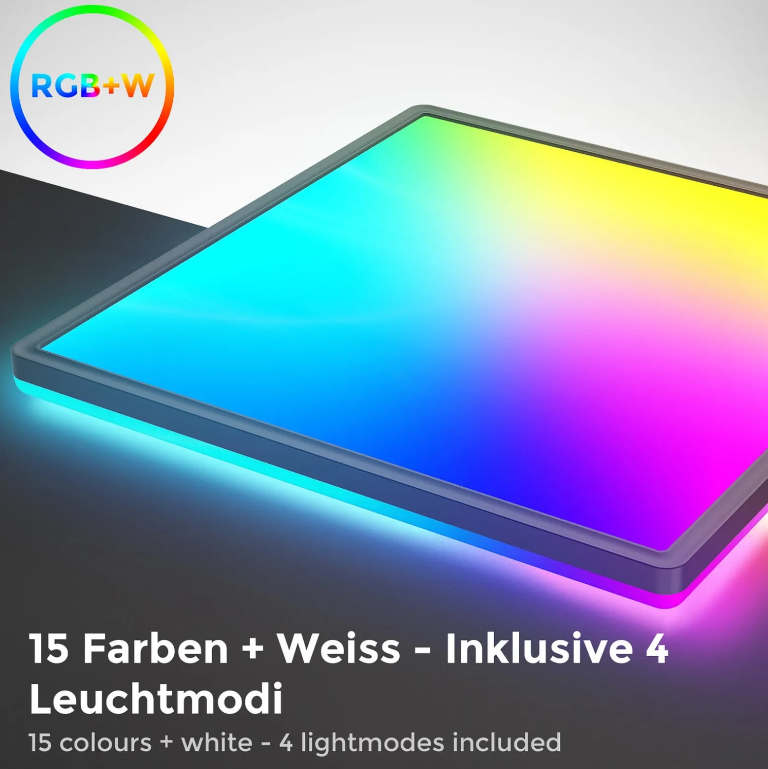 LED-Panel Slim Remote RGBW, 42 x 42 cm, schwarz, Backlight
