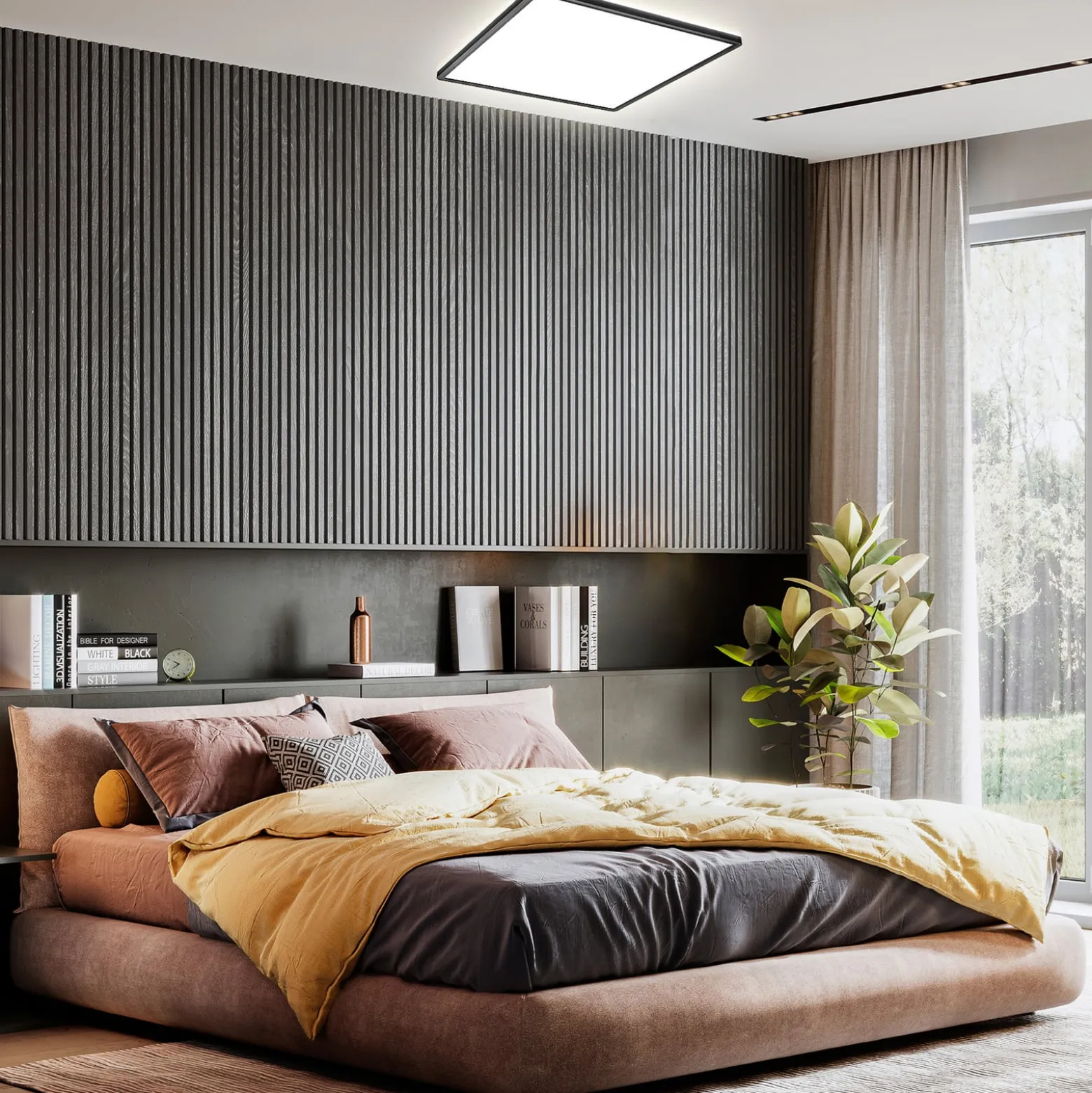 LED-Panel Slim Remote RGBW, 42 x 42 cm, schwarz, Backlight