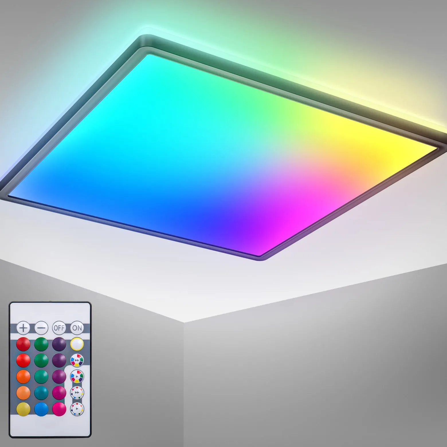 LED-Panel Slim Remote RGBW, 42 x 42 cm, schwarz, Backlight
