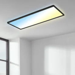 LED-Panel Slim schwarz ultraflach CCT, 59x20cm