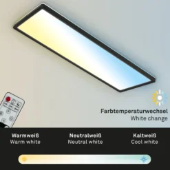 LED-Panel Slim schwarz ultraflach CCT, 59x20cm