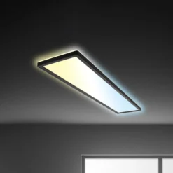 LED-Panel Tava CCT, schwarz, 98 x 20 cm Backlight Kunststoff