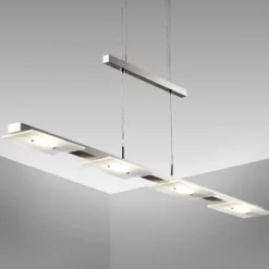 LED-Pendel Dina, 4-fl., nickel, höhenverstellbar, 3.000 K