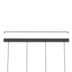 LED-Pendellampe Almudaina, schwarz, Länge 84 cm, 4-flg.,