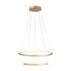 LED-Pendellampe Axis, Ø 60/40 cm, goldfarben Metall CCT, RGB