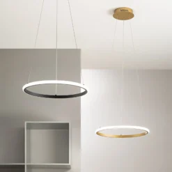 LED-Pendellampe Axis, Ø 60 cm, schwarz, Metall, CCT