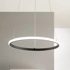 LED-Pendellampe Axis, Ø 60 cm, schwarz, Metall, CCT